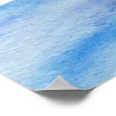 Küstenwache Wasserfarbe Blaues Brautparty Zeichen Poster (Ecke)