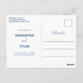 Küstenwache Wasserfarbe Save the Date Postkarte (Rückseite)