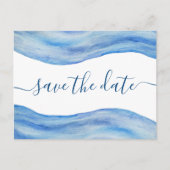 Küstenwache Wasserfarbe Save the Date Postkarte (Vorderseite)