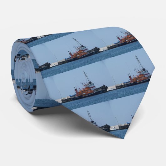 Küstenwachen-Boot und Schlepper-Boot Krawatte (Gerollt)