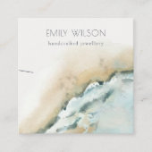 Küstenwacht Sand Beach Necklace Display Quadratische Visitenkarte (Vorderseite)