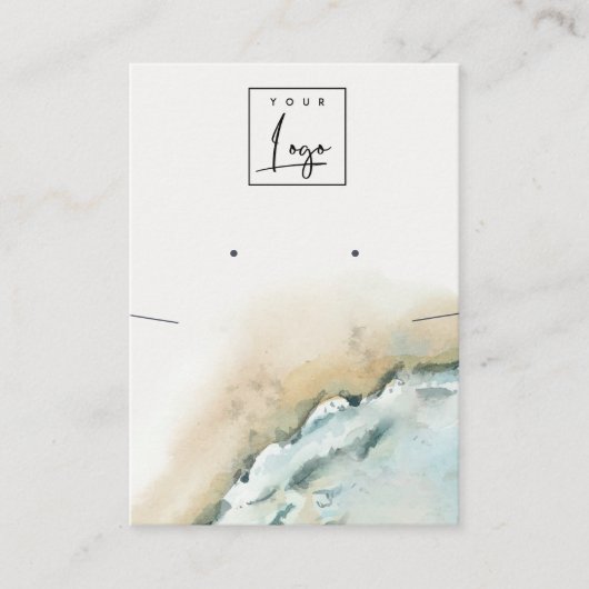 Küstenwacht Sandstrand Erdnecklace Visitenkarte (Vorderseite)