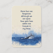 Küstenwal-Ozean-Gedächtnispocket Keepake Visitenkarte (Vorderseite)