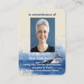 Küstenwal-Ozean-Gedächtnispocket Keepake Visitenkarte (Rückseite)