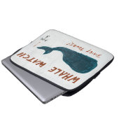 Küstenwal-Uhr der kunst-| Laptopschutzhülle (Vorne Knopf)