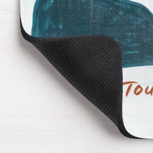 Küstenwal-Uhr der kunst-| Mousepad (Ecke)