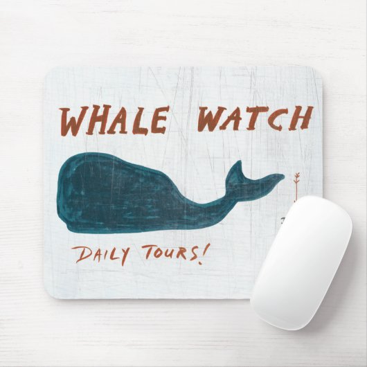 Küstenwal-Uhr der kunst-| Mousepad (Mit Mouse)