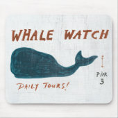 Küstenwal-Uhr der kunst-| Mousepad (Vorne)