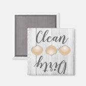 Küstenwald-Muscheln Saubere Geschirrspülmaschine Magnet (Vorderseite/Rückseite)