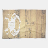 Küstenwald-Planks und Weißkrebse | Monogramm Geschirrtuch (Horizontal)