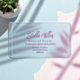 Küstenwanderungen Eleganter Fremdenführer Visitenkarte