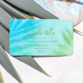 Küstenwanderungen Reiseführer von grünblauem Meer Visitenkarte