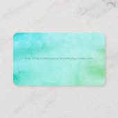 Küstenwanderungen Reiseführer von grünblauem Meer Visitenkarte (Rückseite)