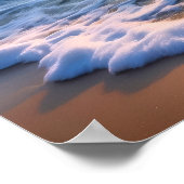 Küstenwandposter Sonnenaufgang mit Brechender Ozea Poster (Ecke)