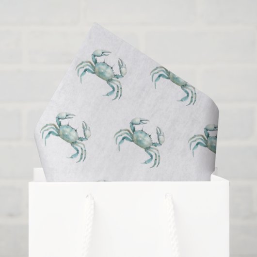 Küstenwasserfarb-Krabbe Seidenpapier (Geschenktüte)