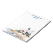 Küstenwasserfarbe Custom Notizblock (Rotiert)