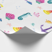 Küstenwasserfarbe Geschenkpapier (Ecke)