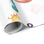 Küstenwasserfarbe Geschenkpapier (Rolleneckpunkt)