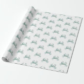 Küstenwasserfarben-Krabbe Geschenkpapier (Ungerollt)
