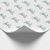 Küstenwasserfarben-Krabbe Geschenkpapier (Ecke)