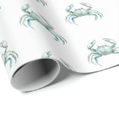 Küstenwasserfarben-Krabbe Geschenkpapier (Rolleneckpunkt)