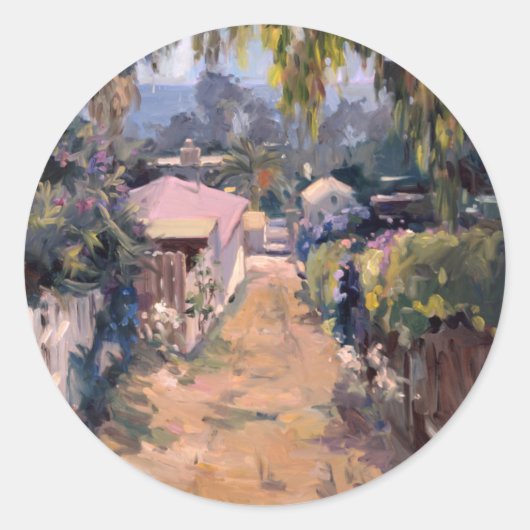 Küstenweg Runder Aufkleber (Vorderseite)