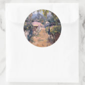 Küstenweg Runder Aufkleber (Tasche)