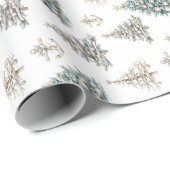 Küstenweihnachtsbaum + Anker Geschenkpapier (Rolleneckpunkt)