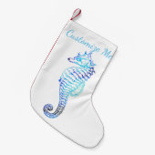 KüstenweihnachtsSeepferd-Strumpf Kleiner Weihnachtsstrumpf (Vorderansicht (hängend))