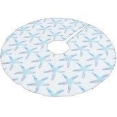 Küstenweihnachtsstarfish-Baum-Rock Polyester Weihnachtsbaumdecke (Schrägansicht)