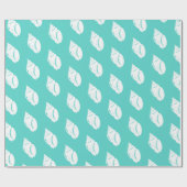 Küstenweiß Seashell & Sea Green Geschenkpapier (Flach)