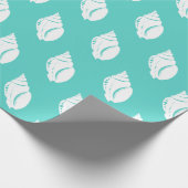 Küstenweiß Seashell & Sea Green Geschenkpapier (Ecke)