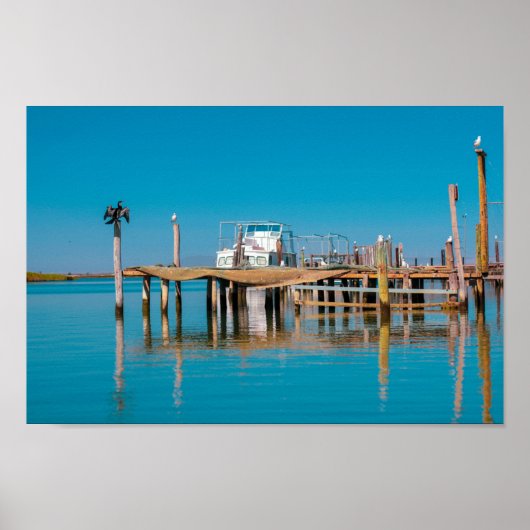 Küstenwelddrif Südafrika Landschaftsboote Poster (Vorne)