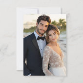 Küstenwiese Eleganter blauer Arsch mit Foto Zurück Save The Date (Rückseite)