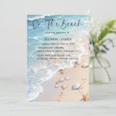 Küstenwind: Hochzeit am Strand Einladung (Stehend Vorderseite)