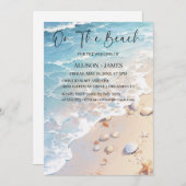 Küstenwind: Hochzeit am Strand Einladung (Vorne/Hinten)