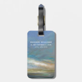 Küstenwolken mit Ozean Gepäckanhänger (Rückseite vertikal)