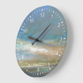 Küstenwolken mit Ozean Große Wanduhr (Winkel)