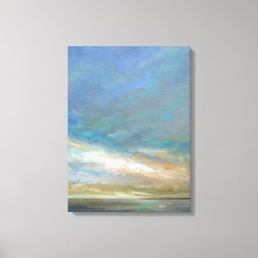 Küstenwolken mit Ozean Leinwanddruck (Vorderseite)