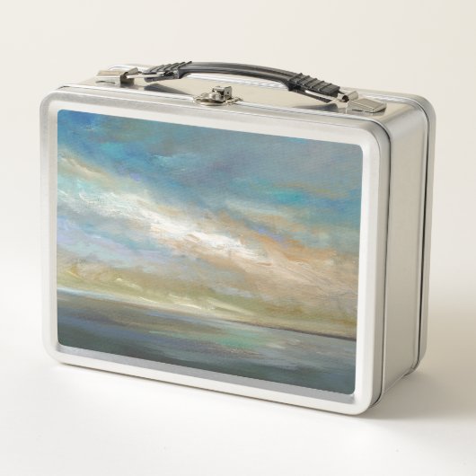 Küstenwolken mit Ozean Metall Lunch Box (Vorderseite)