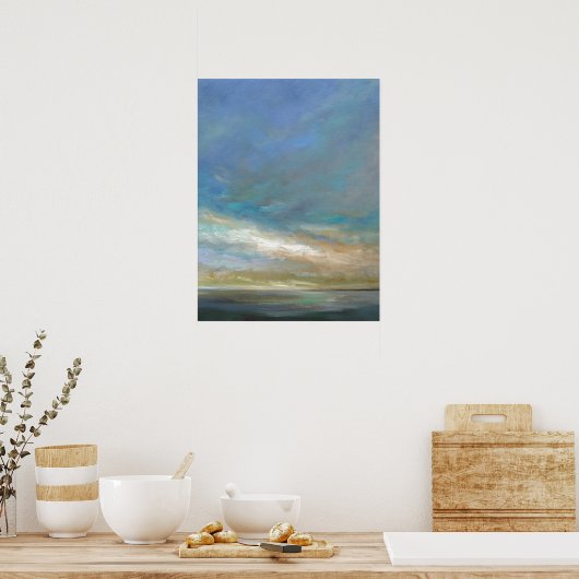 Küstenwolken mit Ozean Poster (Küche)