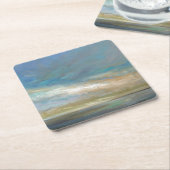 Küstenwolken mit Ozean Rechteckiger Pappuntersetzer (angewinkelt)