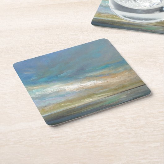 Küstenwolken mit Ozean Rechteckiger Pappuntersetzer (angewinkelt)