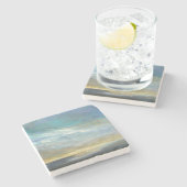 Küstenwolken Steinuntersetzer (Seitenansicht)