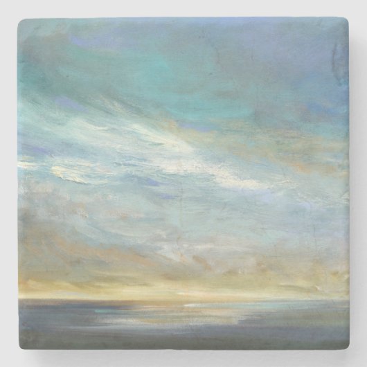 Küstenwolken Steinuntersetzer (Vorderseite)