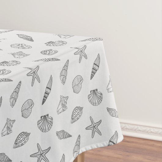 Küstenzauber Ozeangrau Tischdecke (Beispiel)