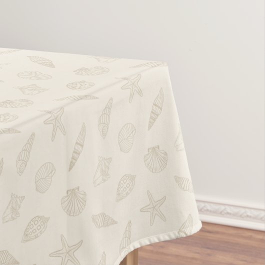 Küstenzauber Sandtaupe Tischdecke (Beispiel)