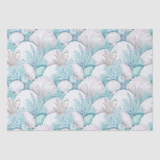 Küstenzellen und Korallenmuster#3 ID1009 Seidenpapier (Vorderseite)