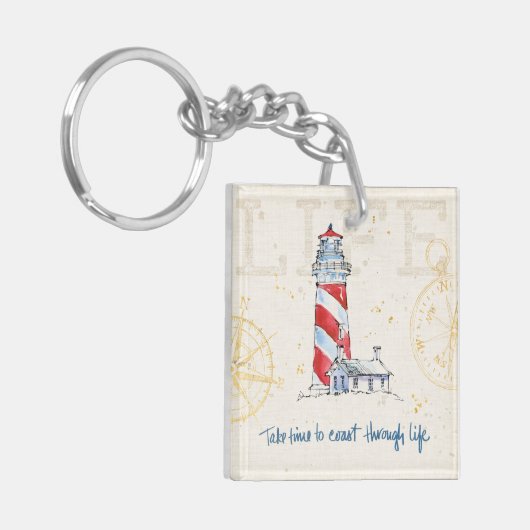 Küstenzitat | nehmen Zeit, durch das Leben die Schlüsselanhänger (Vorderseite links)