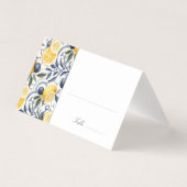 Küstenzitrus Elegance Hochzeit Platzkarte (Vorderseite)